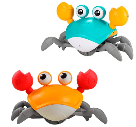 Brinquedo Infantil Caranguejo Fujão c/ sensor e com música interativa para crianças