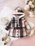 Conjunto saia xadrez bebê menina