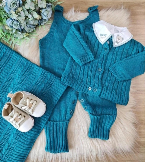 Saída de maternidade em tricô