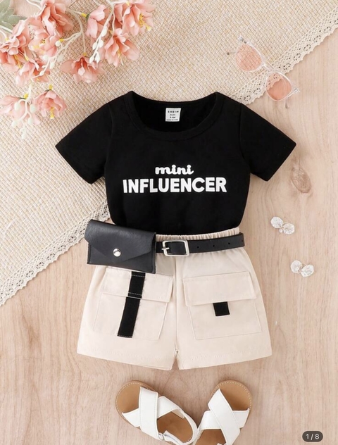 Conjunto mini influencer bebê menina