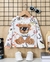 Camisa manga longa urso bebê menino
