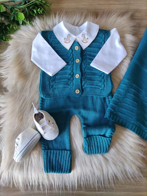 Saída de maternidade em tricô