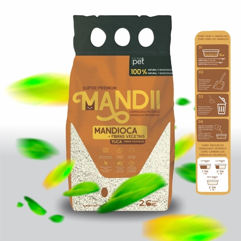 Areia Granulada Higiênico De Mandioca E Fibras Vegetais