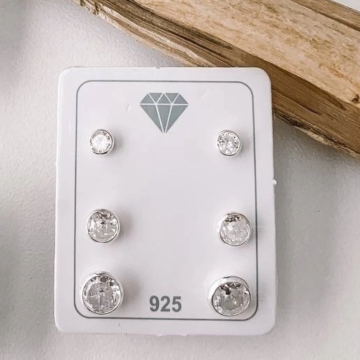 BRINCO TRIO PONTO DE LUZ CRAVAÇÃO INGLESA PRATA 925