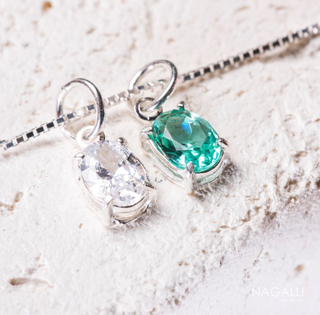 PINGENTE OVAL PRATA 925