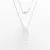 Colar Corrente Grumet 60cm Prata 925 com Pingente Quartzo Cristal Bruto