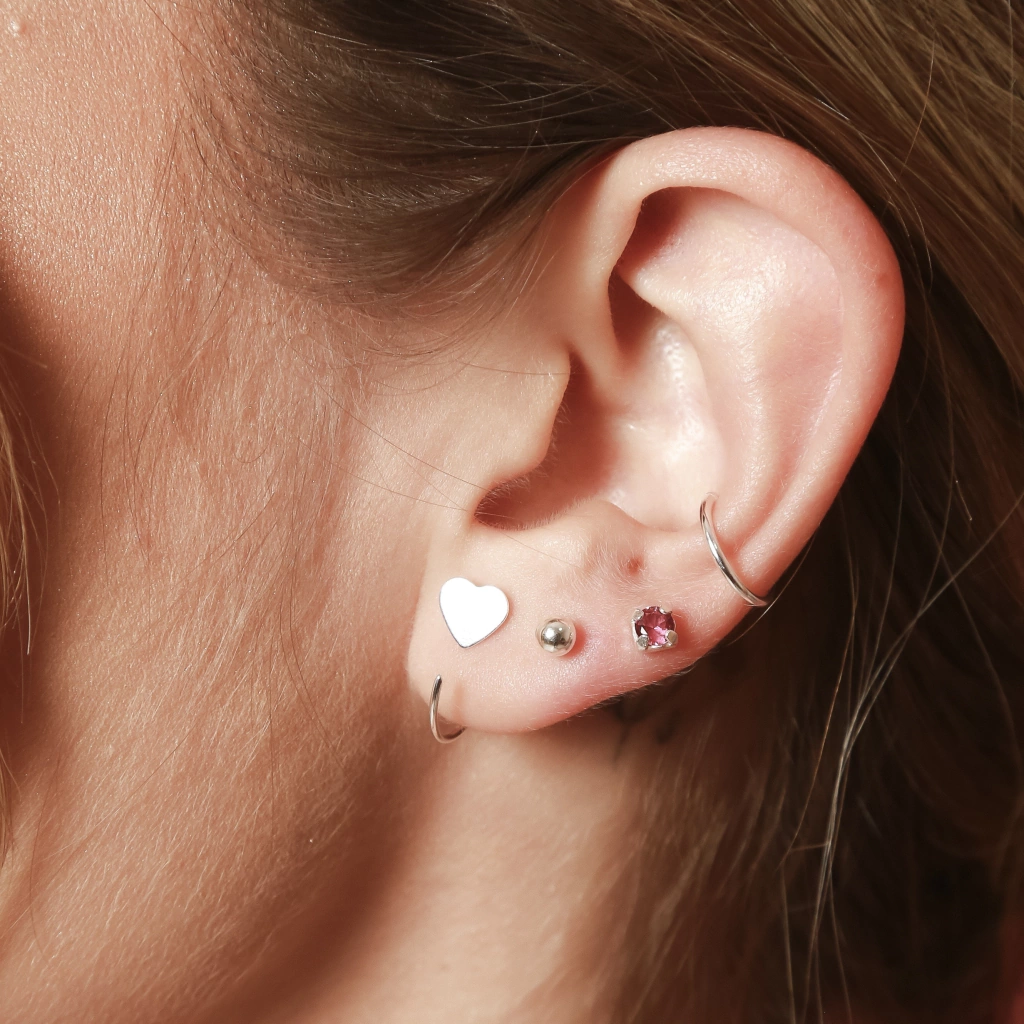 BRINCO PIERCING FAKE ARGOLA LISO PRATA 925