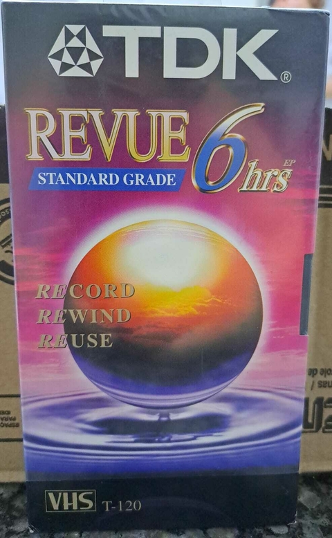 Fita VHS TDK Revue T-120 6h LACRADA