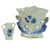 Antigas floreiras de mesa em porcelana (C2471)