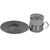 6 xícaras porcelana com pires e suporte em inox (2666) - comprar online