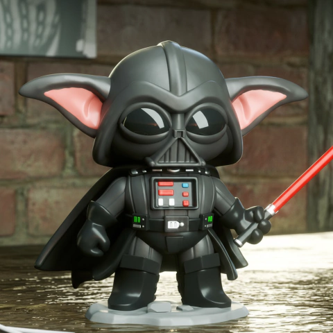 Baby Yoda como Darth Vader (Chibi) - 12cm - comprar online