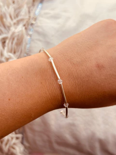 PULSERA CANUTILLOS Y CRISTAL