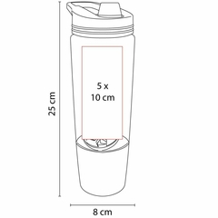 Imagen de Cilindro de plástico con asa y agitador 625ml SHAKER OVENS