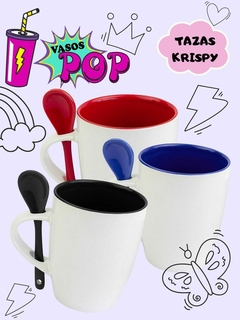 Taza de cerámica de 11oz con cuchara MOFFY