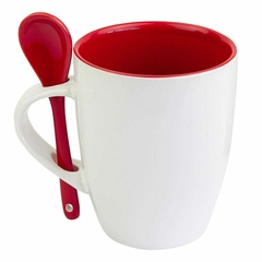 Taza de cerámica de 11oz con cuchara MOFFY - Vasos Pop