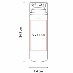 Imagen de Cilindro de plástico con tapa de color de 850ml SPRING
