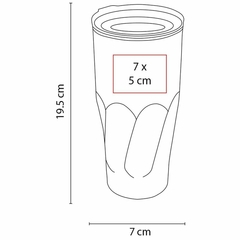 Imagen de Vaso doble pared de plástico 525ml BAEZ