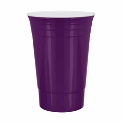 Imagen de Vaso de doble pared de plástico interior blanco FIESTA