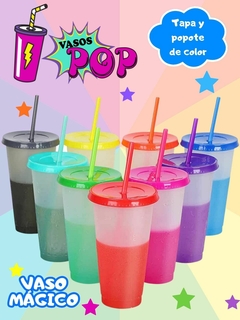 Vaso mágico que cambia de color con agua fría Se envían colores variados