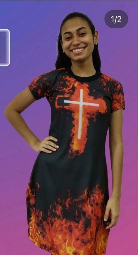 BATA LONGLINE FOGO (ESTAMPA FRENTE E COSTAS)