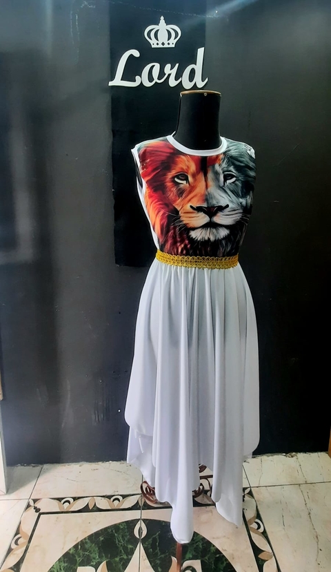 Vestido Arte 01 (Sem manga e cinto não incluso)