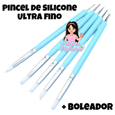 kit 5 Pincel de Silicone Ultra Fino com Boleador - comprar online