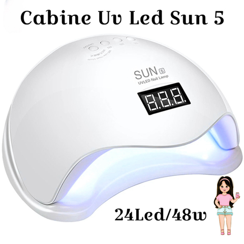 Cabine Led Uv Sun 5 Digital 48W Secagem Rápida