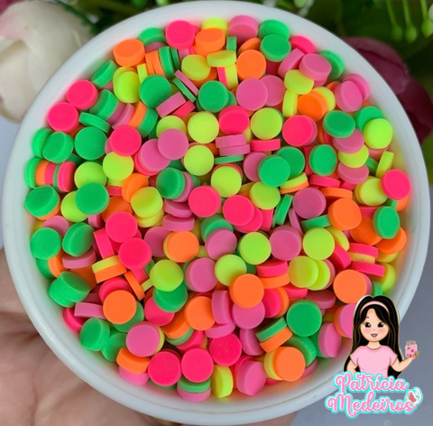 Apliques Bolinhas Neon