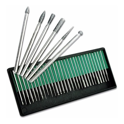 Estojo com Brocas Diamantadas kit com 30 Unidades