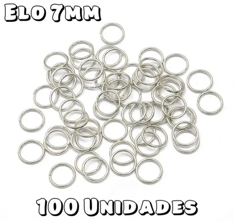 Elo Argola 7mm para Chaveiro 100 Unidades