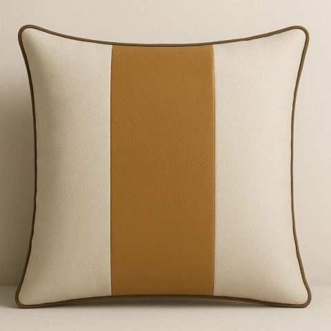 Capa Almofada Linho CORINO Faixa - Caramelo - comprar online