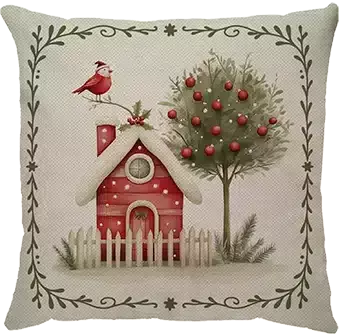 Capa Linho Casa Passarinho Natal 2025 - comprar online
