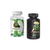 Frascos dos produtos Amazon Slim Detox e Amazon Slim Intense, ambos com cápsulas verdes.