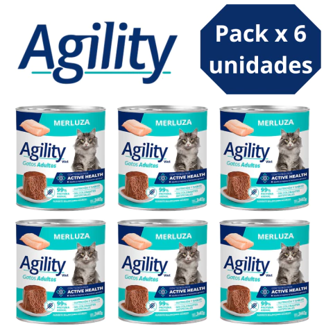 Pack x 6 Lata Agility Gato Merluza