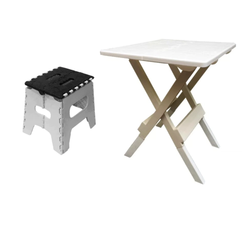 Mesa Camping Plegable + 2 Banquitos Gibson's