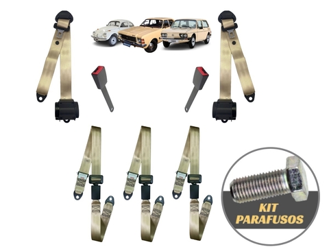Kit Cinto De Segurança Completo Fusca Corcel Brasilia Buggy