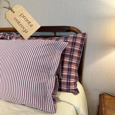 Capa de Travesseiro Listra Uva - comprar online