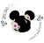 CORTADOR - SILHUETA MICKEY FLORAL