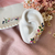 Brinco earcuff folhas coloridas