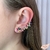 Brinco earcuff folhas coloridas - Peregrinas