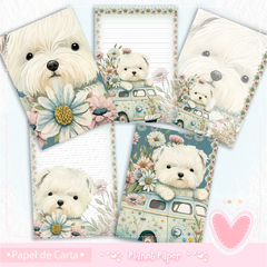Papéis de Carta Cachorrinho (5 Modelos)