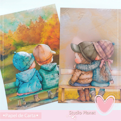 Papel de Carta Menininhos (capa e 04 Papéis) - comprar online