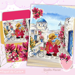 Papéis de Carta Sarah Kay (04 Papéis e 02 Envelopes)