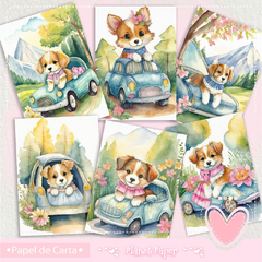 Papéis de Carta Cachorrinhos (6 Modelos)