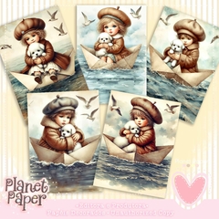 Papéis de Carta Menininhas e Pets (5 modelos)