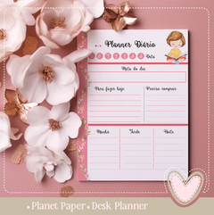 Desk Planner Diário Menina (16 Folhas Soltas)