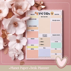 Desk Planner Diário Pet Sitter (16 Folhas Soltas)