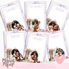 Papéis de Carta Coleção: A Cor da Sua Pele - Menininhas Negras (6 Modelos e Capinha) Com Frases - comprar online