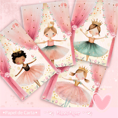 Papéis de Carta Bailarinas (4 modelos)