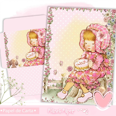 Papel de Carta Sarah Kay (04 Papéis e 02 Envelopes)